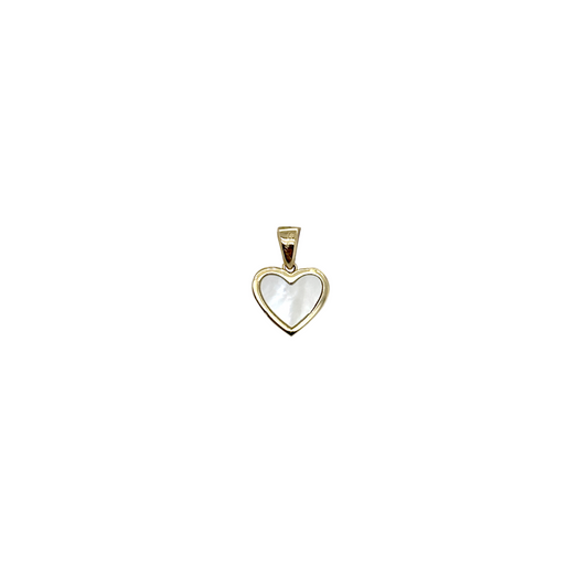 18Kt White Heart Pendant Ref :KR(10-4)P0525-MOP