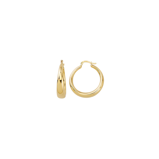 18Kt Small-Wider Hoop Earrings Ref :NSE9009