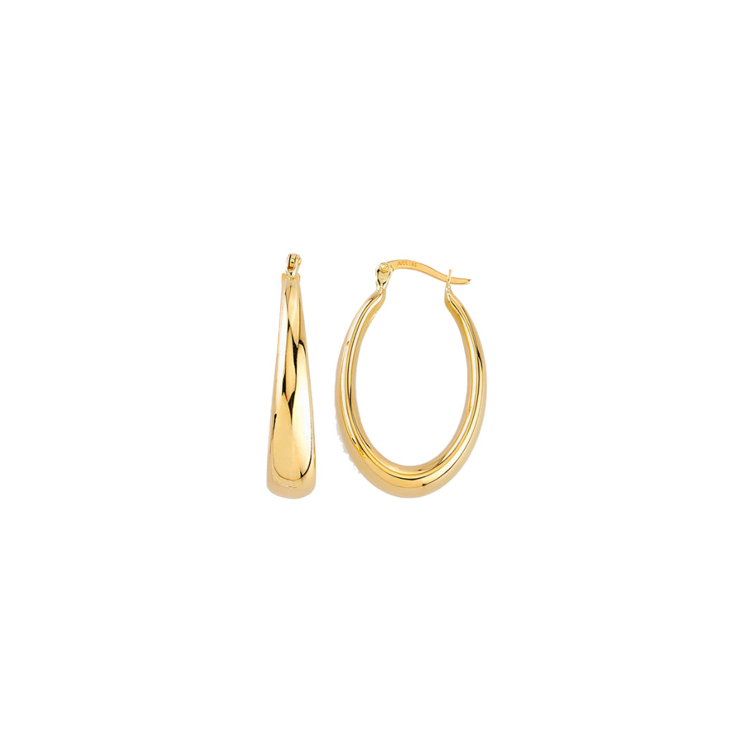 18Kt Medium-Sized Hoop Earrings  Ref :XNSE8782