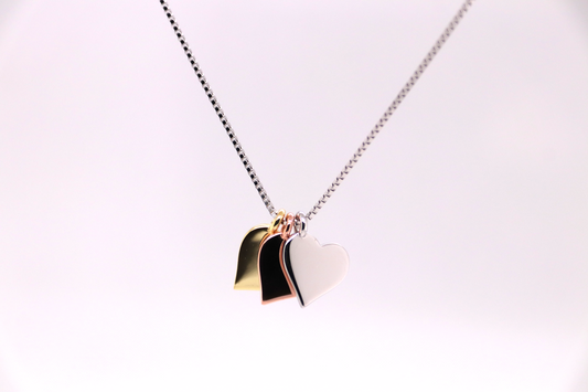 3 Tone Collection - 3 Heart Necklace Ref: 3COLP003
