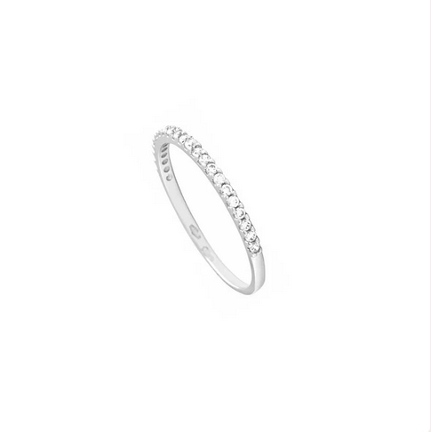 18KT GOLD HALF ETERNITY RING - 712530