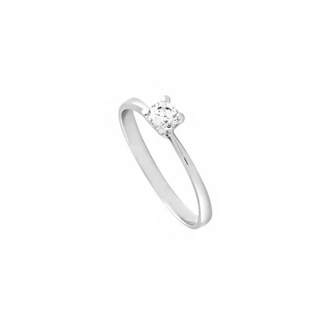 18KT GOLD SOLITAIRE RING - 712532