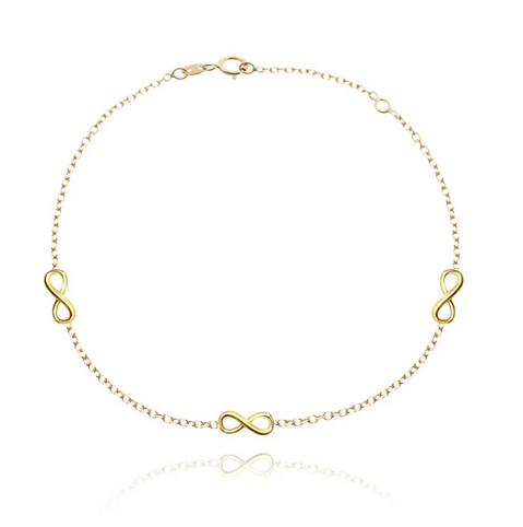 18KT GOLD INFINITY BRACELET - 758374