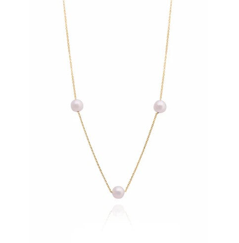 18KT Gold Necklace with Pearls - 765155