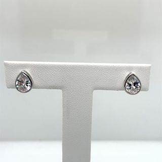 Silver Teardrop Earrings -  Ref: AES39707WY