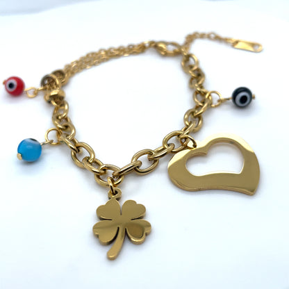 Gold Plated Charm Bracelet Ref: BR24860MG