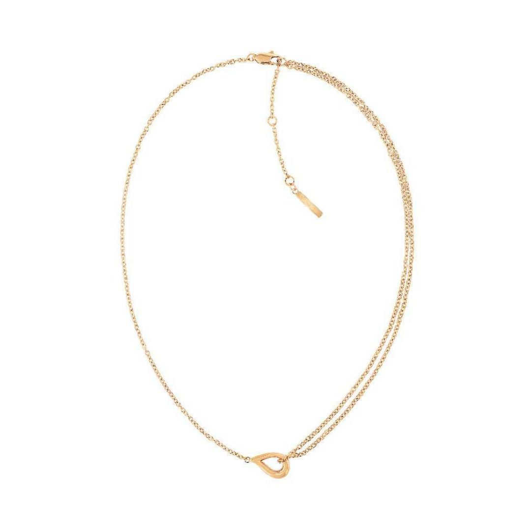 Calvin Klein Sculptured Yellow Gold Drops Necklace Ref :35000081