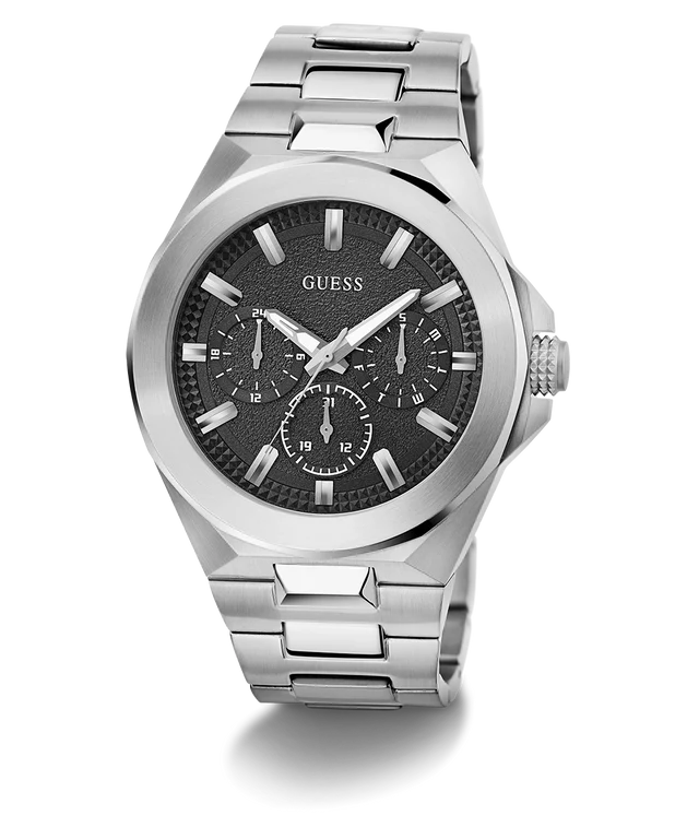 GUESS Mens Silver Tone Multi-function Watch GW0798G1
