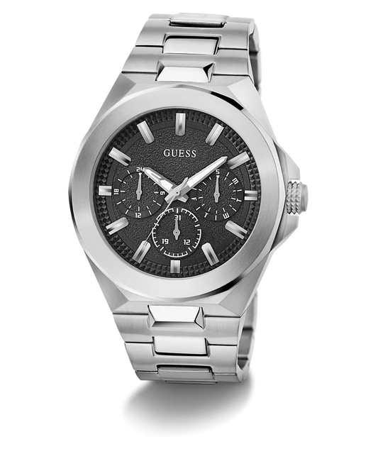 GUESS Mens Silver Tone Multi-function Watch GW0798G1