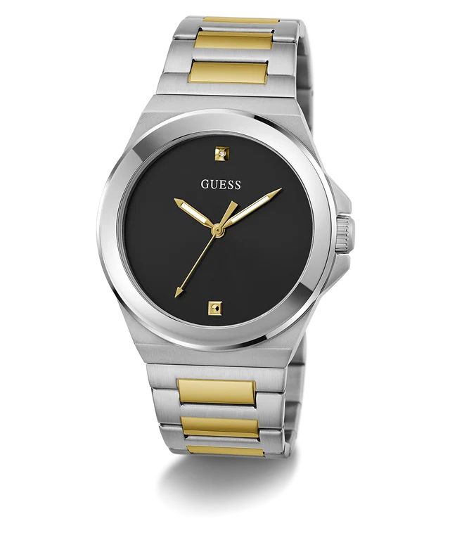 GUESS Mens 2-Tone Silver Tone Analog Watch GW0833G3