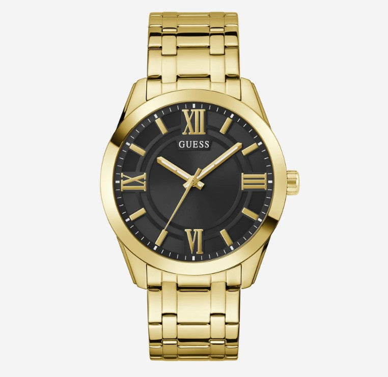 GUESS Mens Gold Tone Analog Watch GW0893G4