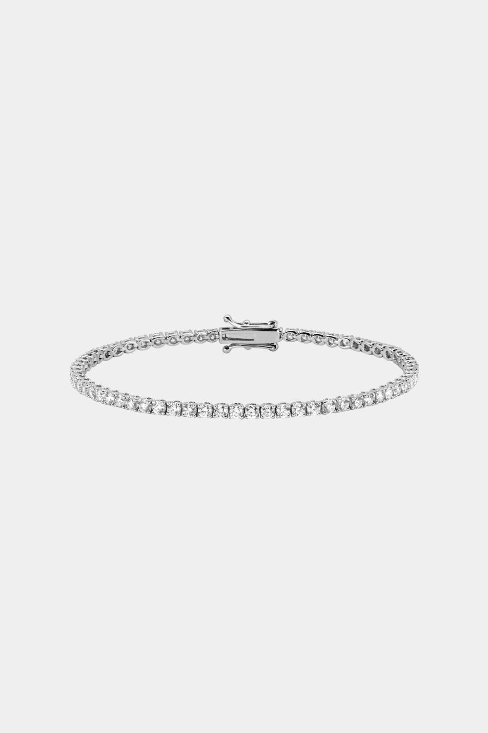 17cm Tennis Bracelet with White Round Brilliant-Cut Zirconia in 925 Sterling Silver