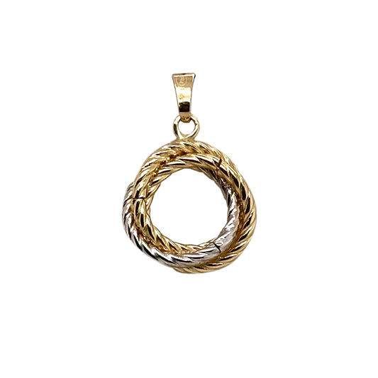 18Kt Three Tone Infinity Pendant Ref :X3TP201637-YW