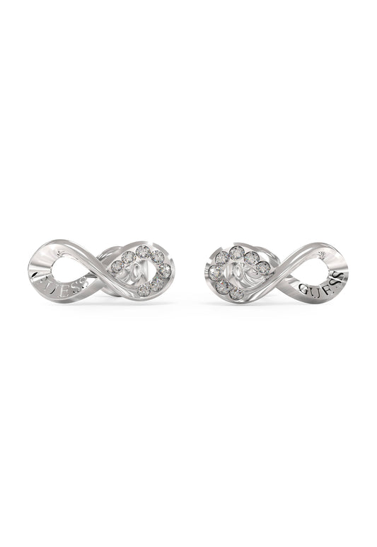 Guess Endless Dream Silver Stud Earrings - UBE03262RH