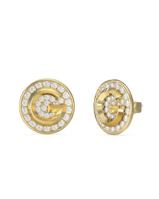 G Crystal Logo Stud Earrings - UBE05448YG