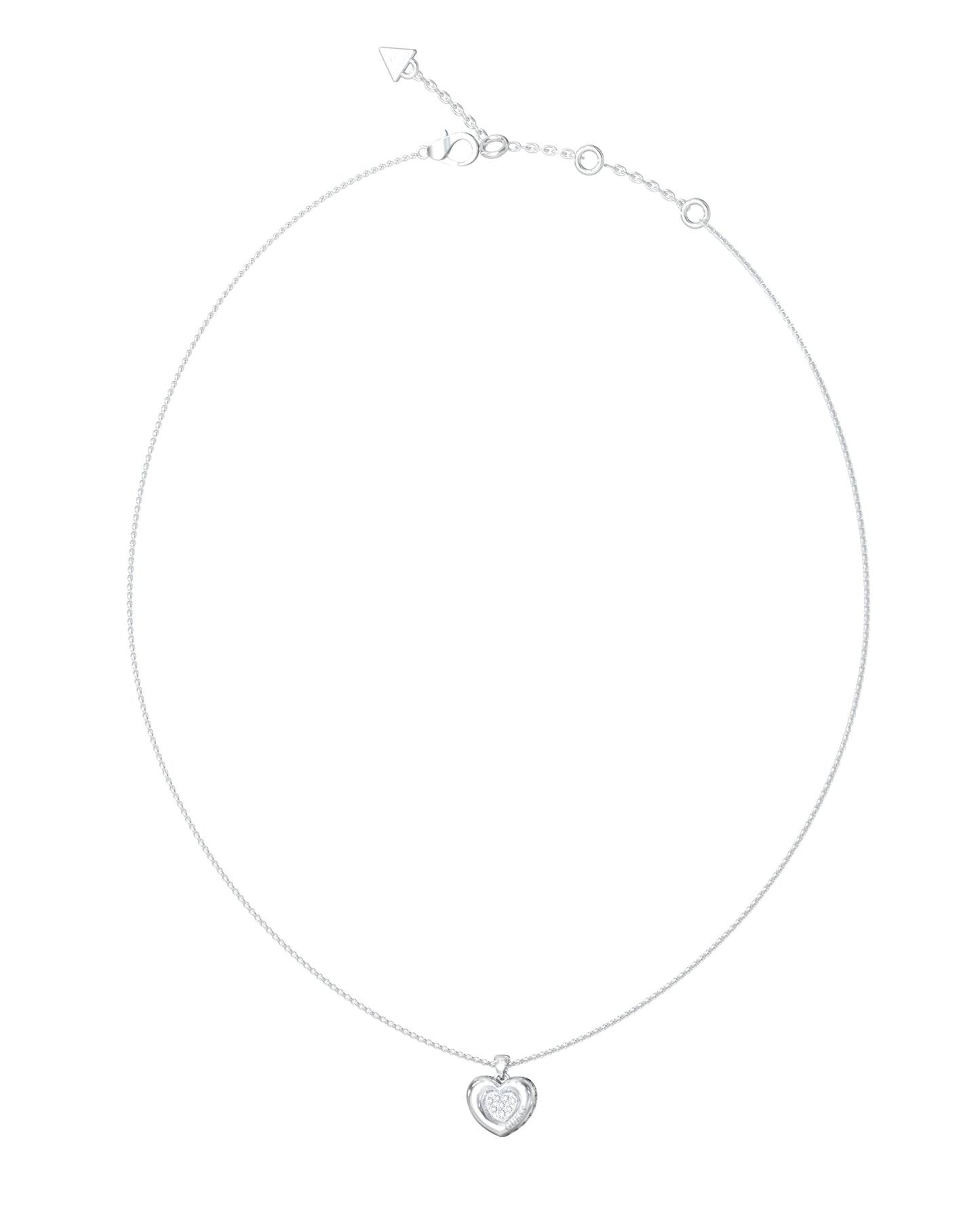 L.O.V.E Crystal Heart Necklace - UBN05463RH