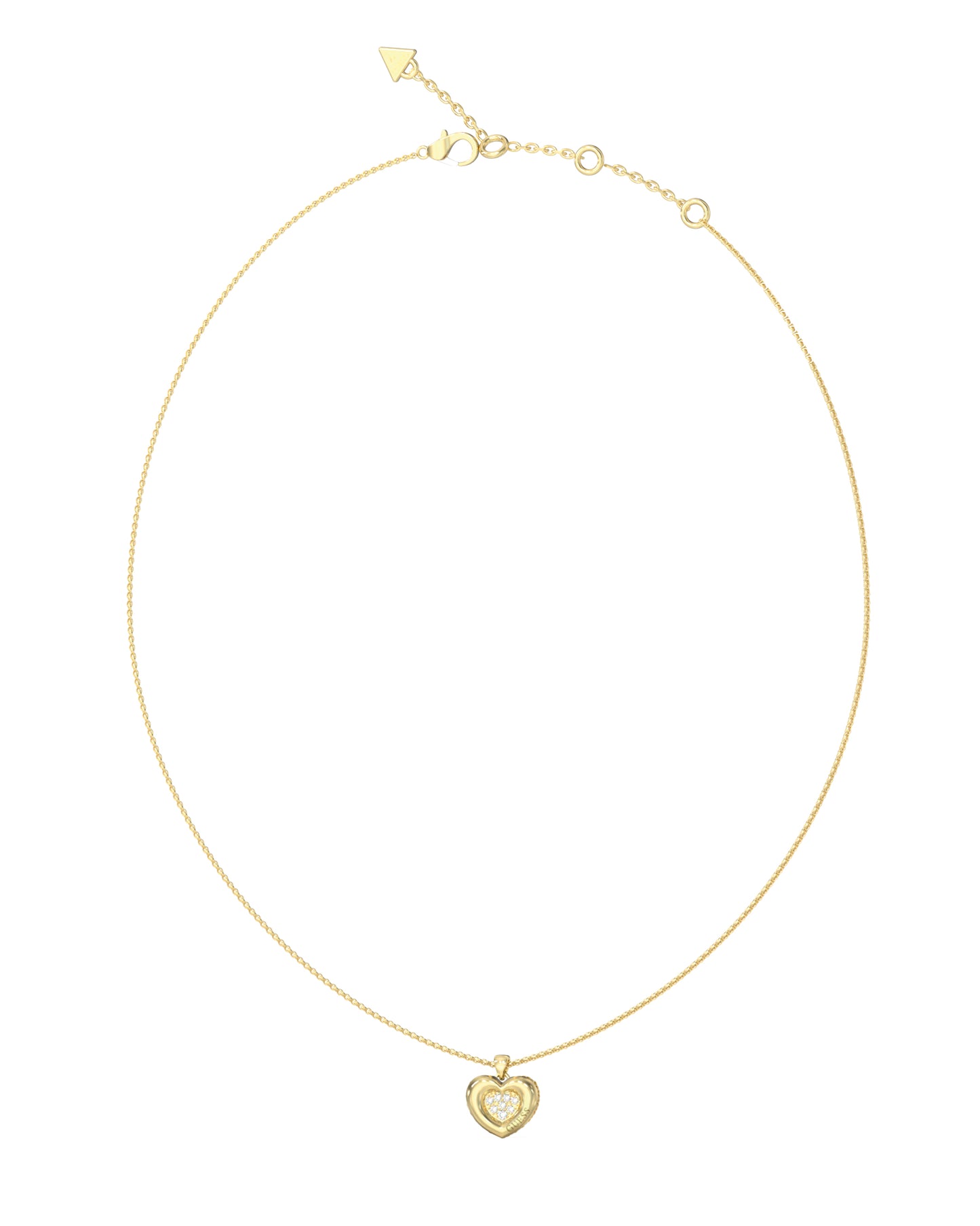 L.O.V.E Crystal Heart Necklace - UBN05463YG