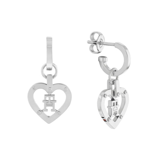 Tommy Hilfiger TH Monogram Heart Earrings 2780923