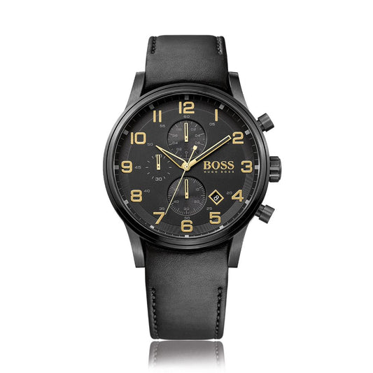 Hugo Boss Leather Chronograph Watch 1513274