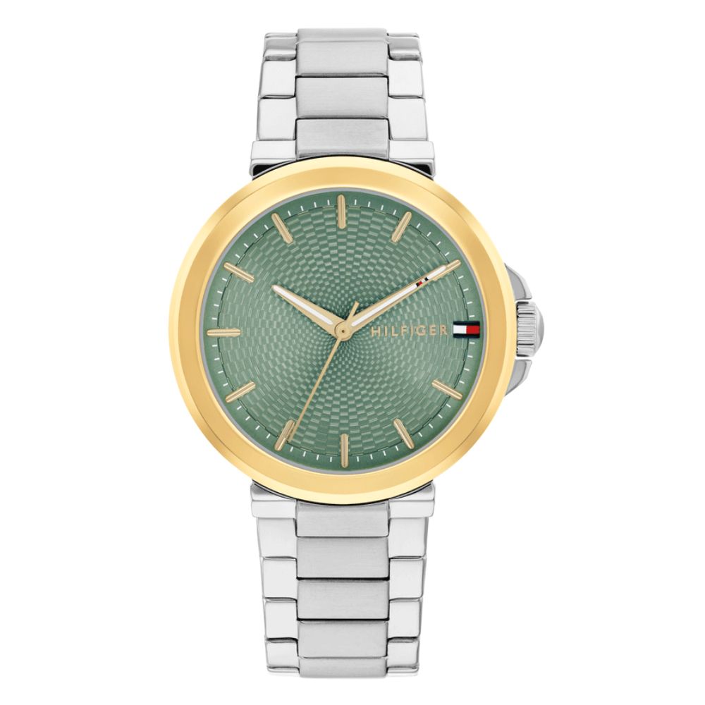 Tommy Hilfiger Green Dial Chain Link Watch 1782778