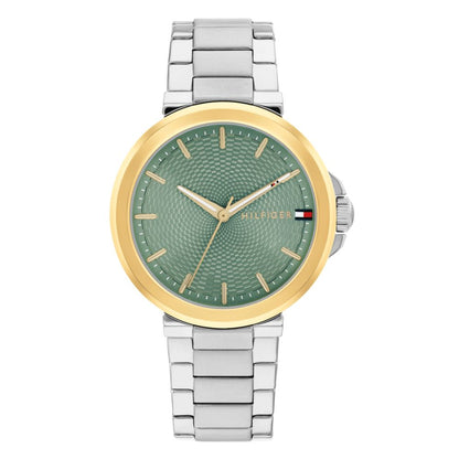 Tommy Hilfiger Green Dial Chain Link Watch 1782778