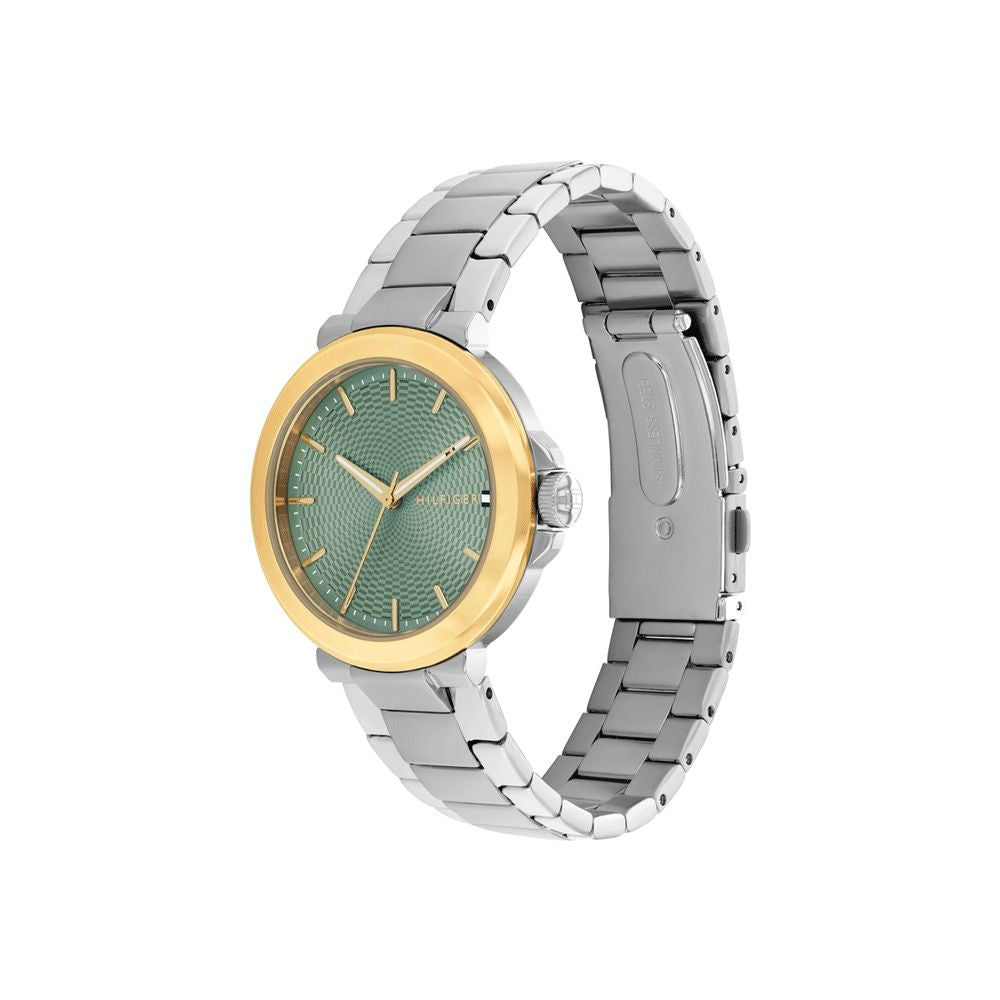 Tommy Hilfiger Green Dial Chain Link Watch 1782778