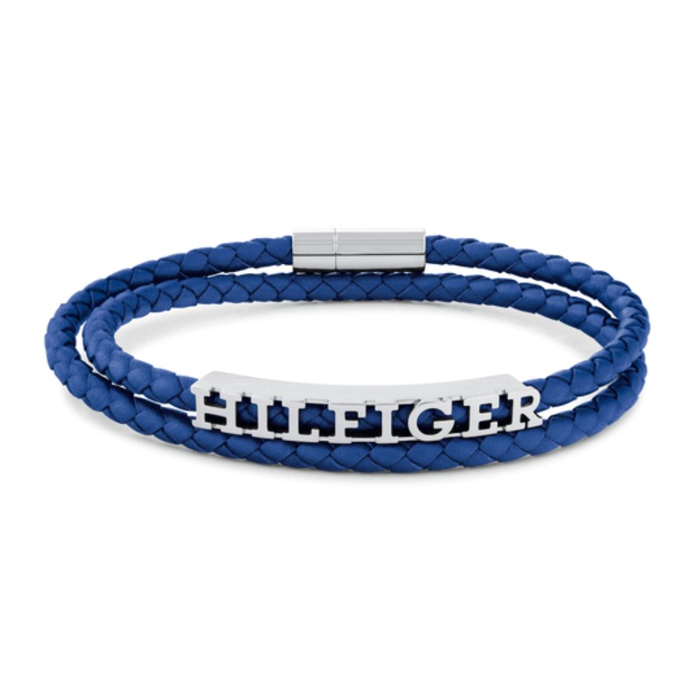 Tommy Hilfiger Blue Woven Leather Bracelet 2790588