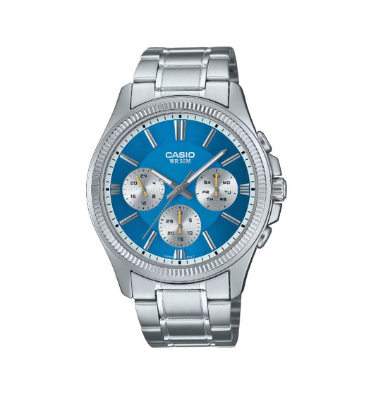 Casio Collection – Classic Analogue with Bold-Coloured Dial