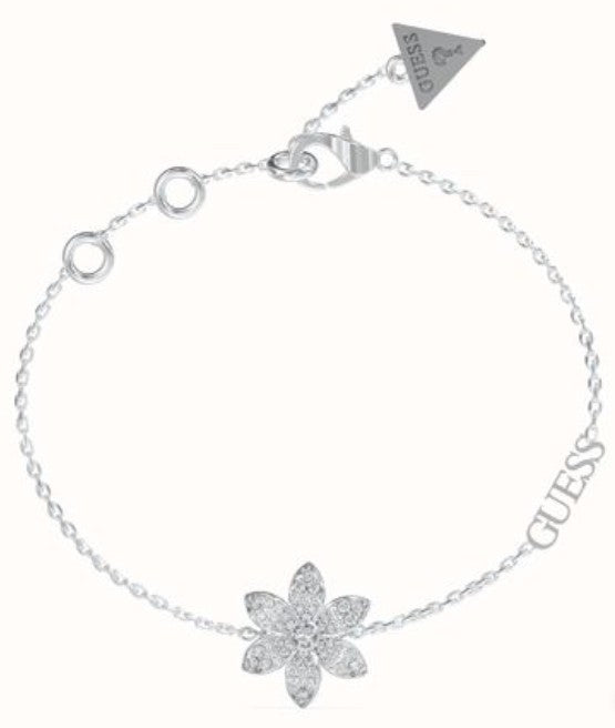 Guess UBB04144RHS – Silver‑Tone Crystal Bracelet