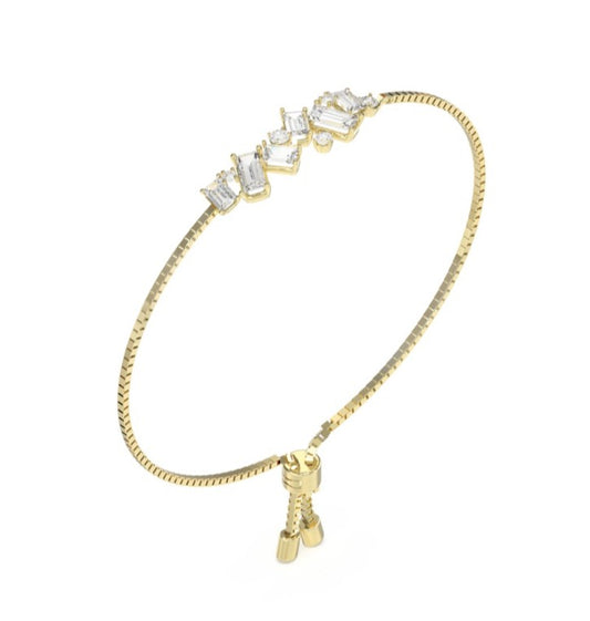 Chandelier Crystal Gold Bracelet