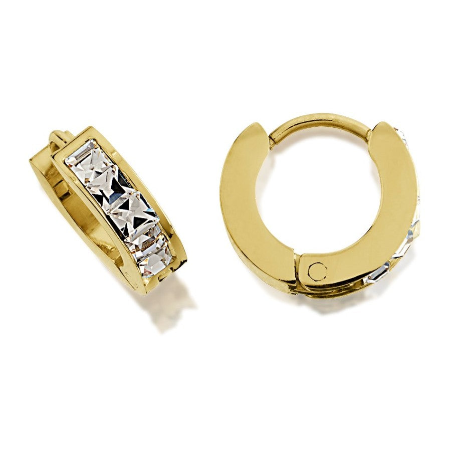 GUESS Huggie Gold Tone Hoop Earrings UBE03134YG