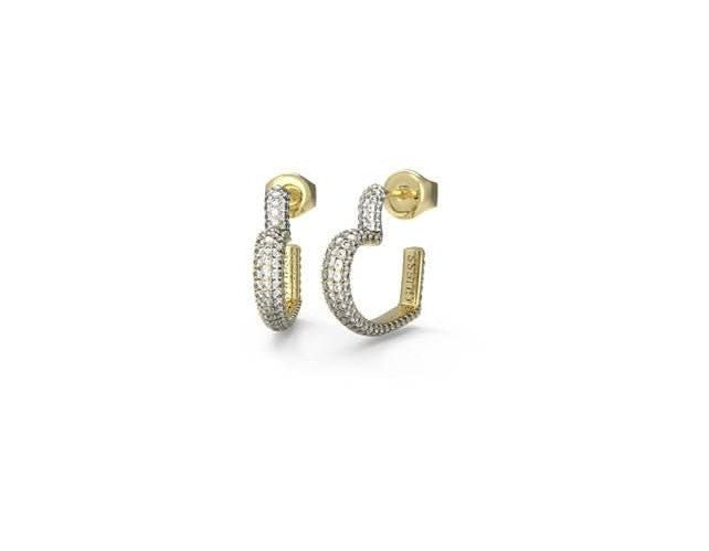 Ladies Pave Heart Earrings UBE05017YG
