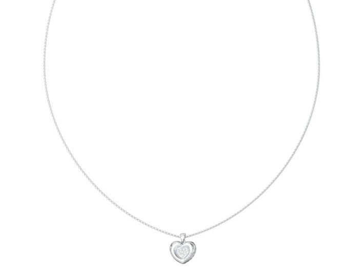 Guess Women's L.O.V.E. Heart Pave Charm UBN05463RH
