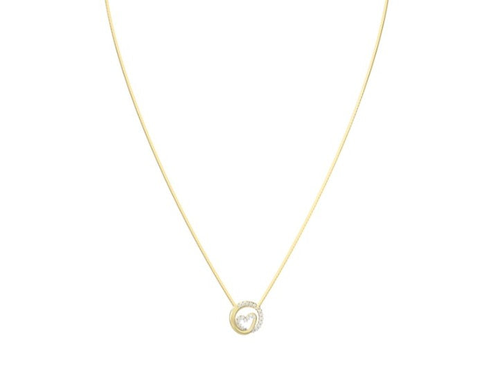 Guess Iconique Heart Logo Gold Necklace UBN05526YG