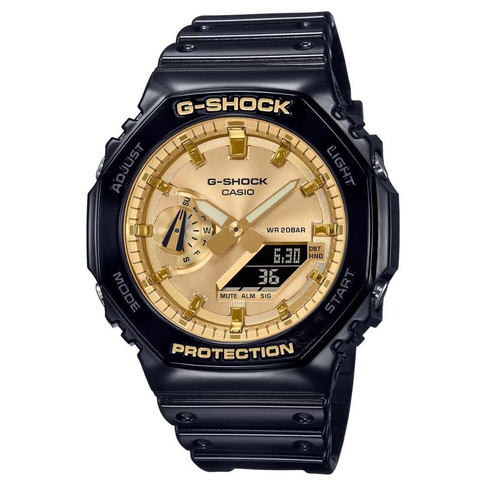 Casio GA2100GB1AER Slim Black & Gold Tough Watch