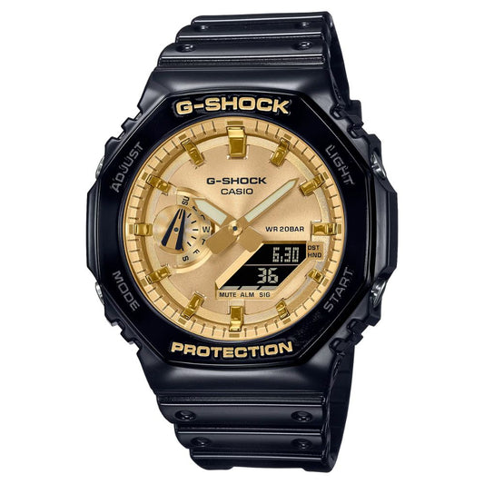 Casio GA2100GB1AER Slim Black & Gold Tough Watch