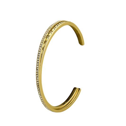 Guess Women's Stylish Gold-Plated Bangle UBB04584YGL