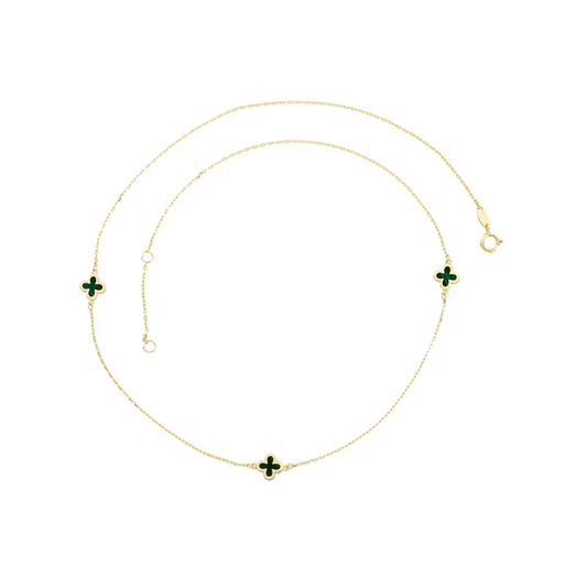 18Kt Clover Necklace  Ref :KR(2-0)FOR6N1649/2-MLCH