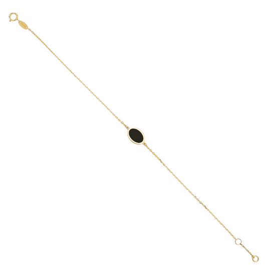 18Kt Black Centre Piece Bracelet Ref :KR(5-2)FOR6B1647-ONYX