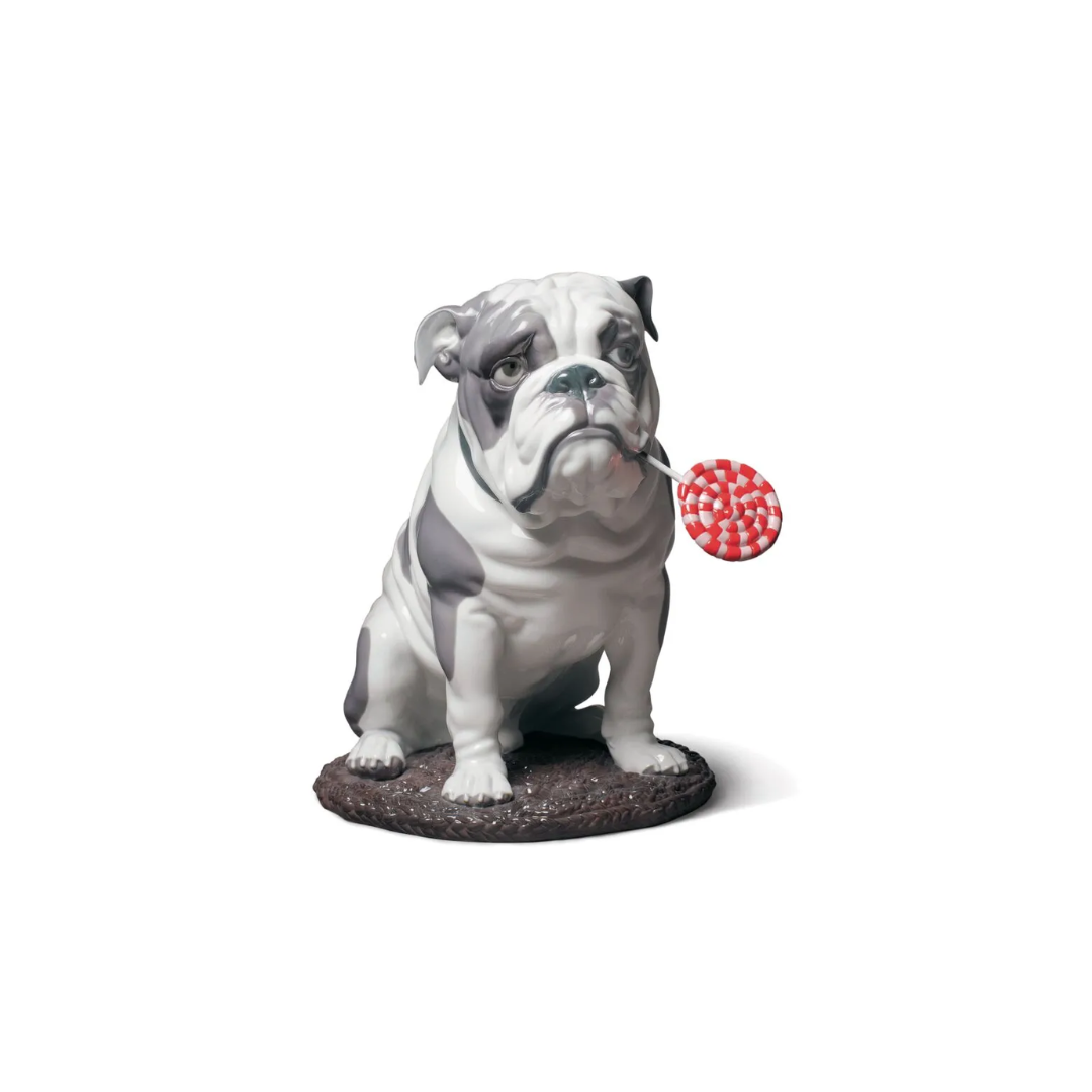 Bulldog with Lollipop Dog Figurine REF: 1009234