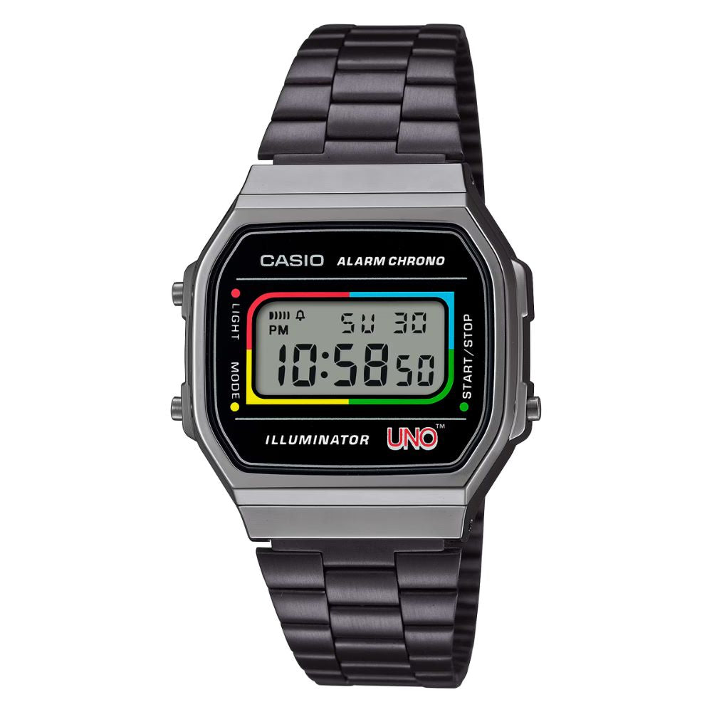 Casio A168WEUC1AER Limited Edition UNO Retro Digital Watch