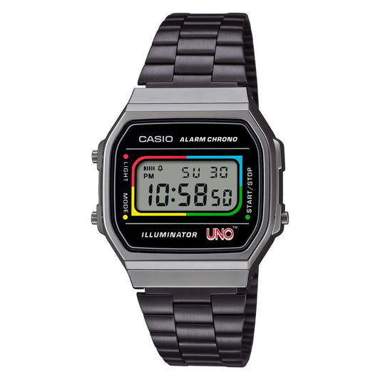 Casio A168WEUC1AER Limited Edition UNO Retro Digital Watch