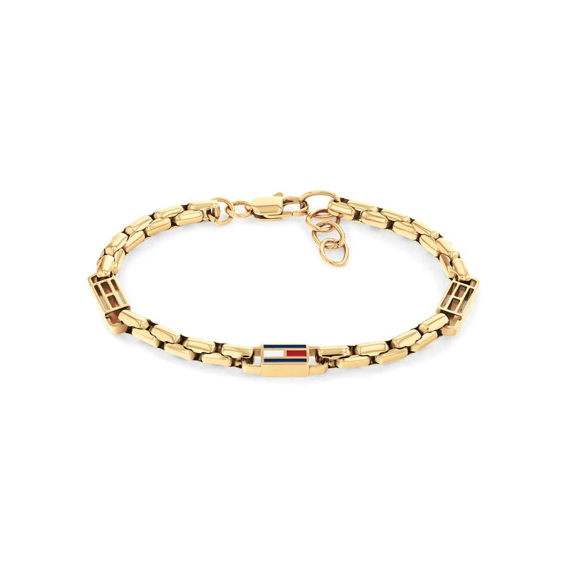 Tommy Hilfiger Stainless Steel Gold-coloured Men's Chain Bracelet 2790675