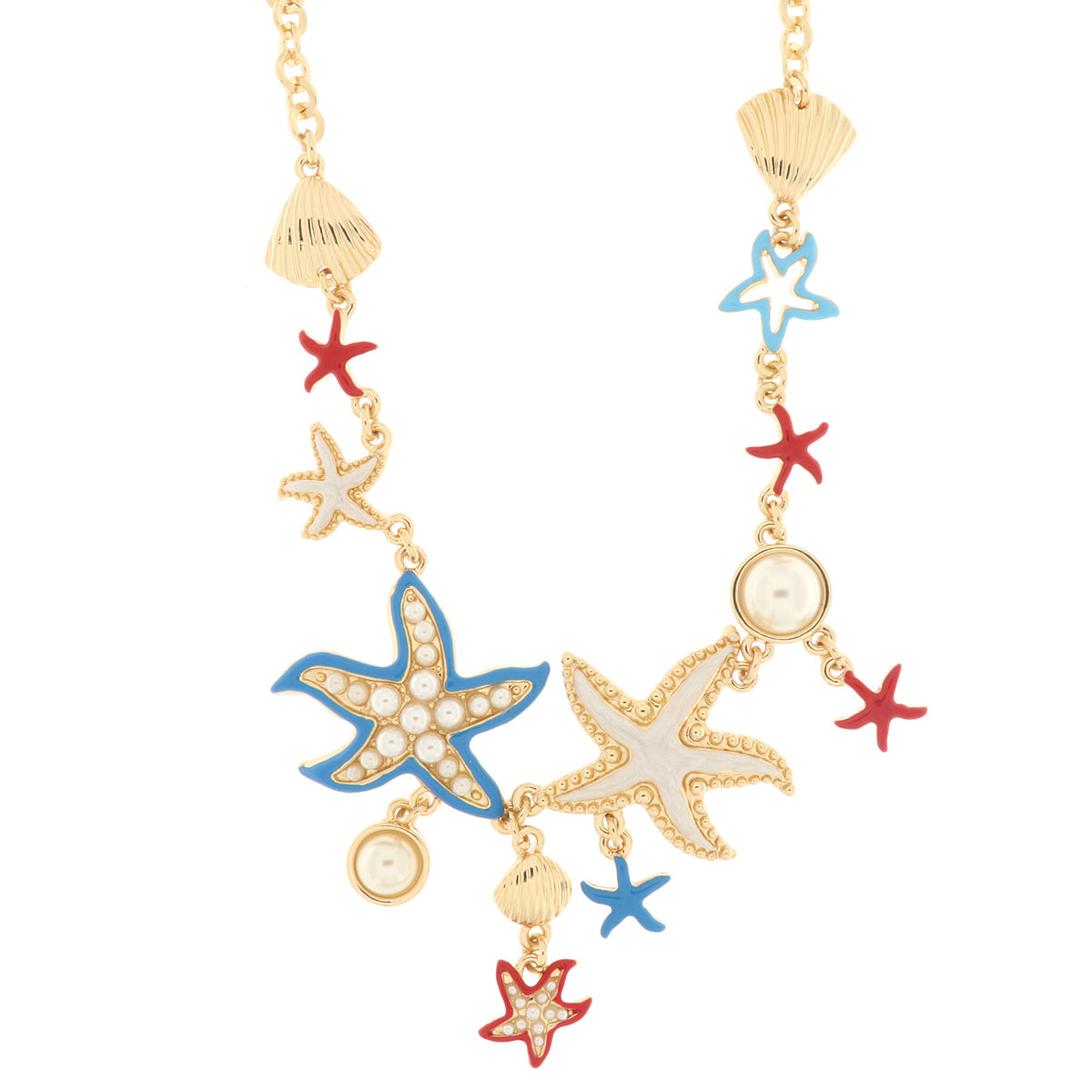 Necklace with Starfish and Shells