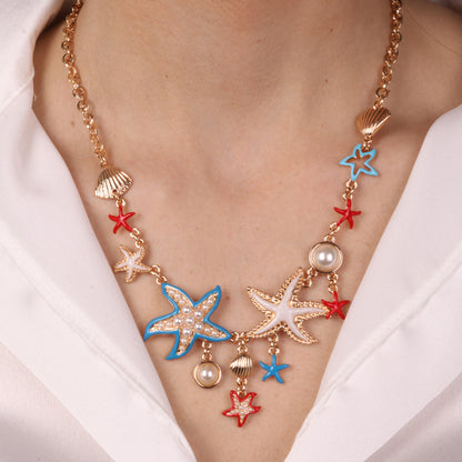 Necklace with Starfish and Shells
