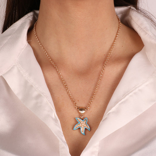 Necklace with Blue Starfish