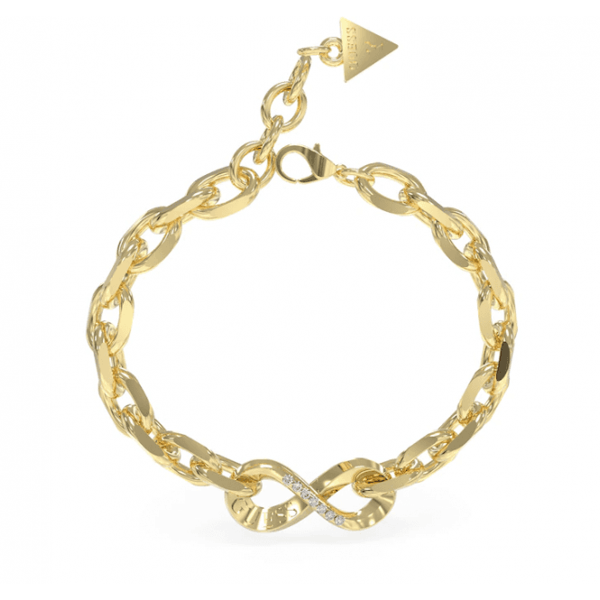 Guess Gold Plated Chunky Infinity Bracelet UBB03275YGL