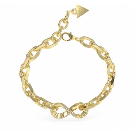 Guess Gold Plated Chunky Infinity Bracelet UBB03275YGL