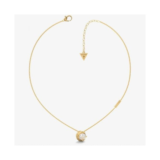 Guess Moon Phases Gold & Crystal Necklace UBN01190YG