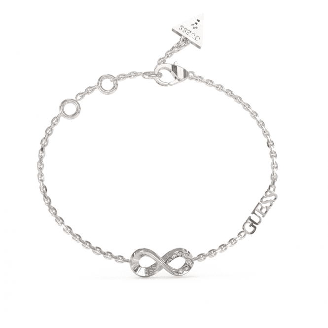 Guess Rhodium Plated Infinity Bracelet UBB03270RHL